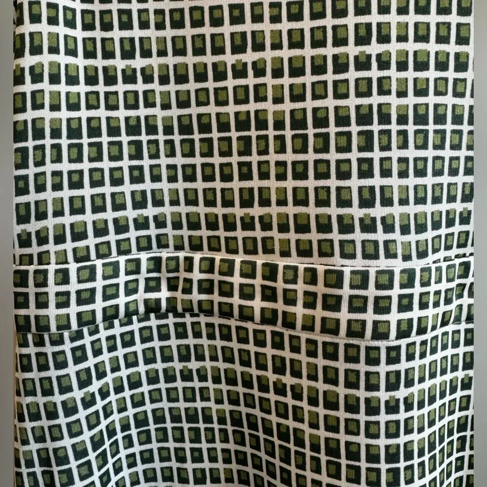 Tory Burch 100% Silk Green Blocks Dress Size Medium